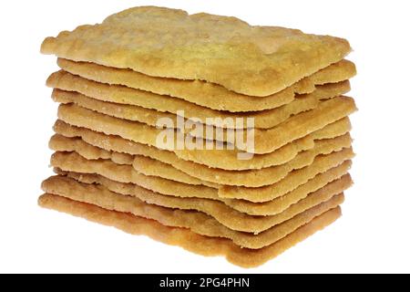 handmade speculoos cookies isolated on white background Stock Photo