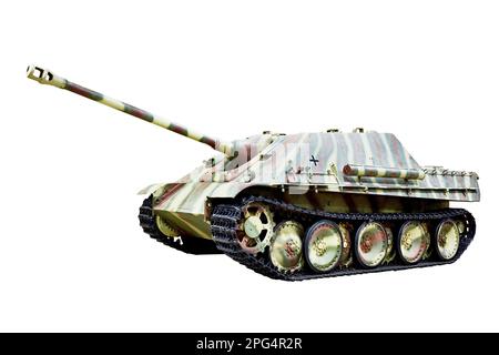 Jagdpanther German tank destroyer isolated white Stock Photo