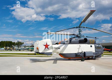 PARK PATRIOT, KUBINKA, MOSCOW REGION, RUSSIA - July 11, 2017: Kamov Ka-27 military helicopter for Soviet Navy Stock Photo