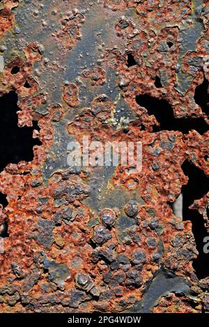 Metal corroded by rust texture background Stock Photo
