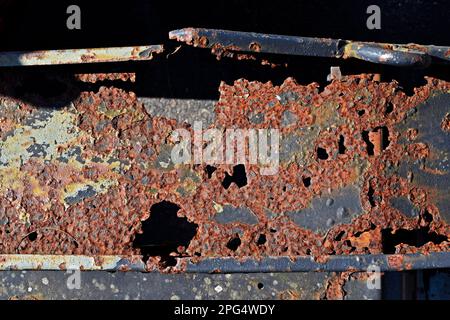Metal corroded by rust texture background Stock Photo
