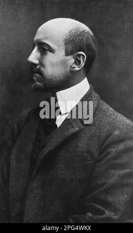 Gabriele d'Annunzio was an Italian writer,poet,playwright,soldier politician, journalist and patriot, famous figure of the First World War Stock Photo