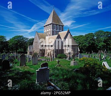 Channel Islands. Alderney. Parish Church of St. Anne. Stock Photo