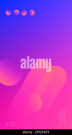 Abstract background with geometric figures. Blue and magenta gradient. Fashion and technology concept Stock Photo