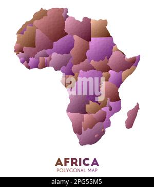 Africa Map. actual low poly style continent map. Classy vector illustration. Stock Vector