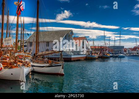 The old town of Skudeneshavn, Rogaland, Norway Stock Photo