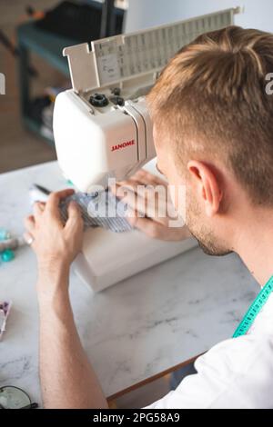 Cloth measuring tape for clothes making Stock Photo - Alamy