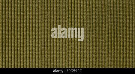 khaki green striped cotton fabric pattern Stock Photo