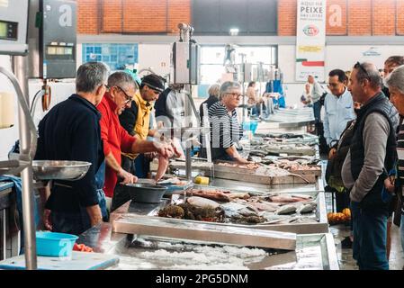 Olhao, Portugal - March 18, 2023: Fish Market, Olhao, Algarve, Portugal Stock Photo