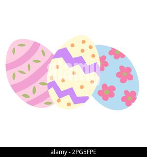 Colourful Easter eggs, doodle style vector illustration Stock Vector