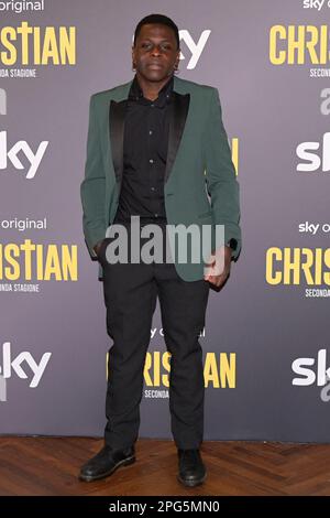 Rome, Italy. 20th Mar, 2023. Kadi attends the red carpet of the premiere of Sky original serie 'Christian second season' at Cinema Barberini. Credit: SOPA Images Limited/Alamy Live News Stock Photo
