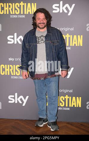 Rome, Italy. 20th Mar, 2023. Pasquale Petrolo attends the red carpet of the premiere of Sky original serie 'Christian second season' at Cinema Barberini. Credit: SOPA Images Limited/Alamy Live News Stock Photo