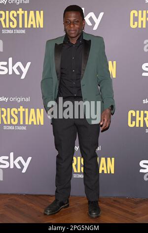 Rome, Italy. 20th Mar, 2023. Kadi attends the red carpet of the premiere of Sky original serie 'Christian second season' at Cinema Barberini. (Photo by Mario Cartelli/SOPA Images/Sipa USA) Credit: Sipa USA/Alamy Live News Stock Photo