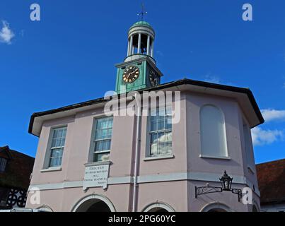 The Pepperpot, Market House clock, Town Hall, building and architecture, High St, Godalming, Waverley, Surrey, England, UK, GU7 1AB Stock Photo