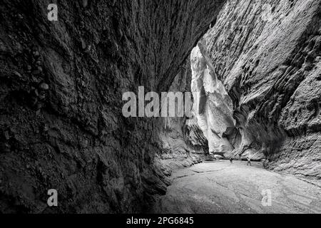 The Tianshan Grand Canyon is a popular tourist destination known for its stunning natural scenery Stock Photo