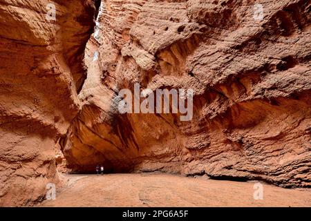 The Tianshan Grand Canyon is a popular tourist destination known for its stunning natural scenery Stock Photo