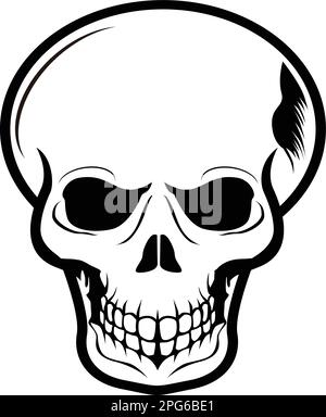 Spooky human skull Stock Vector Image & Art - Alamy