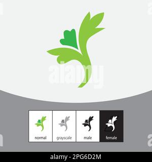 T Letter Logo. Natural Concept - Vector Stock Vector