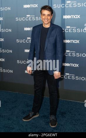 Ralph Macchio attends HBO's 'Succession' Season 4 Premiere at Jazz at Lincoln Center in New York on March 20, 2023 Stock Photo