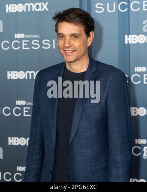 Ralph Macchio attends HBO's 'Succession' Season 4 Premiere at Jazz at Lincoln Center in New York on March 20, 2023 Stock Photo