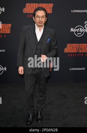 Los Angeles, USA. 20th Mar, 2023. Hiroyuki Sanada at the premiere for 'John Wick: Chapter 4' at the TCL Chinese Theatre, Hollywood. Picture Credit: Paul Smith/Alamy Live News Stock Photo