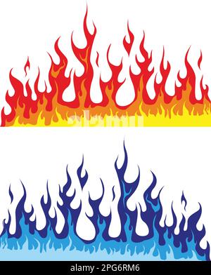 Cartoon fire flames flat vector collection Stock Vector Image & Art - Alamy