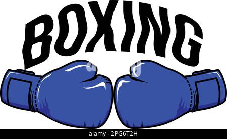 Glove Boxing Sport Logo Design Stock Vector