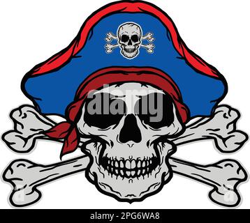Hipster skull with beanie Stock Vector