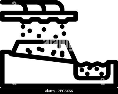 removing copper from oxide ore line icon vector illustration Stock Vector
