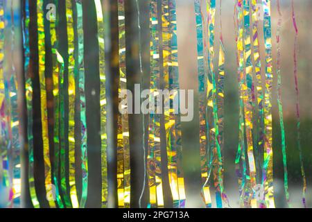 multicolored shiny pearl walls as background Stock Photo