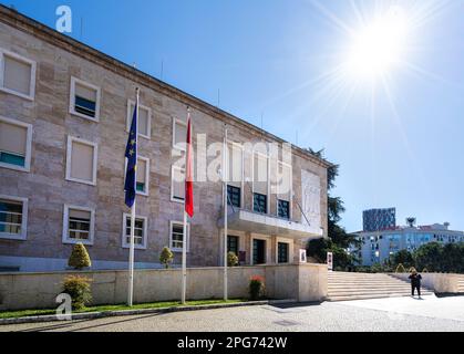 Tirana, Albania. March 2023.  Prime Minister's office building in the city center Stock Photo