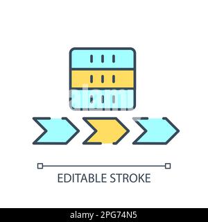 Data flow RGB color icon Stock Vector