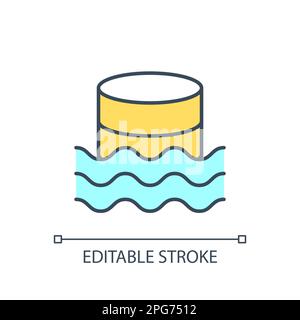 Data lake RGB color icon Stock Vector