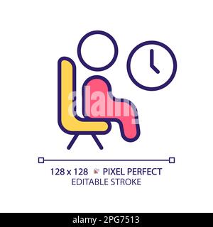 Lounge pixel perfect RGB color icon Stock Vector