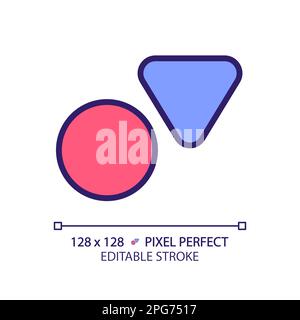 Public toilets pixel perfect RGB color icon Stock Vector