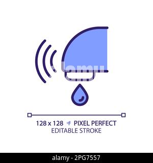 Automatic sensor faucet pixel perfect RGB color icon Stock Vector