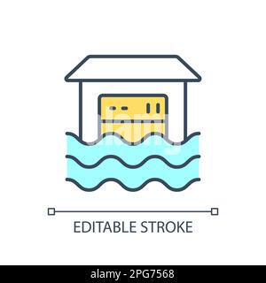 Data warehouse RGB color icon Stock Vector