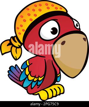 Cute cartoon parrot Stock Vector