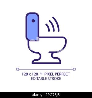 Automatic flush pixel perfect RGB color icon Stock Vector