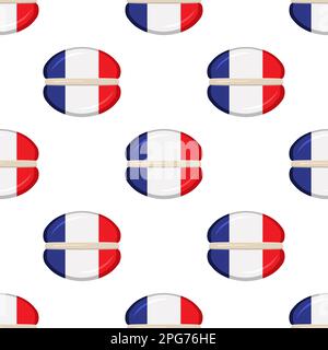 Pattern cookie with flag country France in tasty biscuit, pattern cookie consist of flag country France on natural biscuit, fresh biscuit cookie with Stock Vector