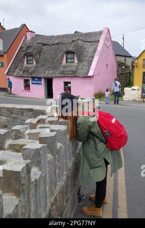 charming cottages in picturesque Doolin, County Clare Ireland Stock Photo