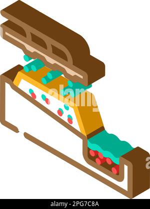 removing copper from oxide ore isometric icon vector illustration Stock Vector