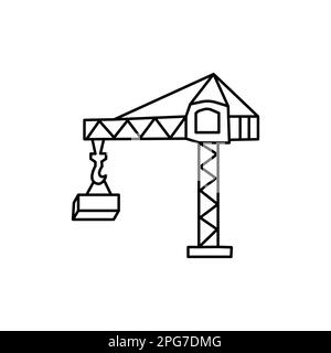 Tower crane icon. tower crane symbol template for graphic and web design collection logo vector illustration Stock Vector