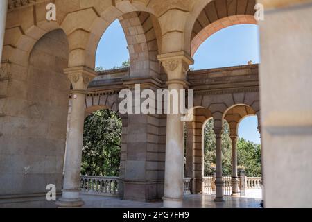 Detail of the Fountain designed by Josep Fontserè inside The Parc de la Ciutadella, Citadel Park, in Ciutat Vella Neighborhood in Barcelona, Catalonia Stock Photo