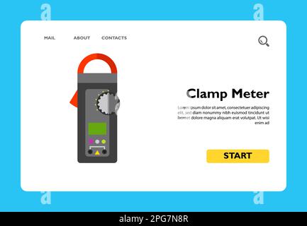 Digital Clamp Meter Icon Stock Vector
