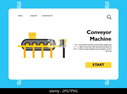 Conveyor Machine Vector Icon Stock Vector