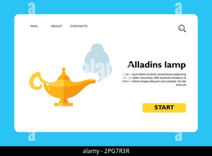 Alladins lamp vector icon Stock Vector