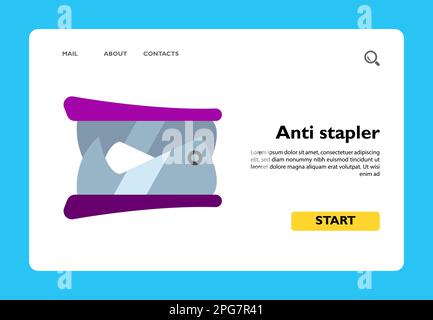 Anti stapler icon Stock Vector