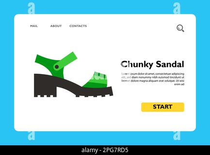 Chunky Sandal Icon Stock Vector