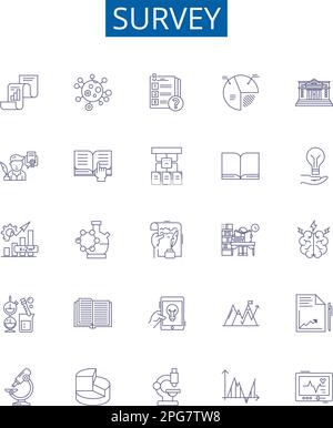 Estimate and measure line icons collection. Assessment, Calculation ...